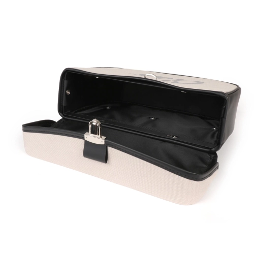 Rear side bag for PIAGGIO CIAO mopeds, grey and black