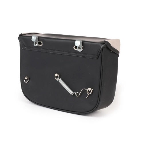 Rear side bag for PIAGGIO CIAO mopeds, grey and black