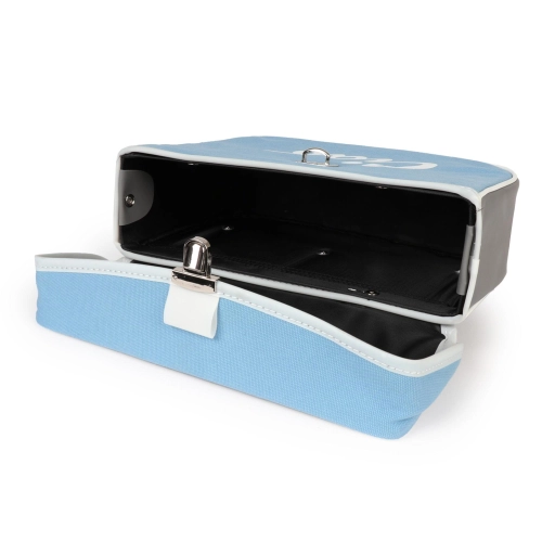 Rear side bag for PIAGGIO CIAO mopeds, blue and grey