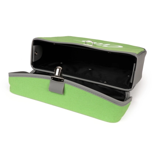Rear side bag for PIAGGIO CIAO mopeds, grey and green