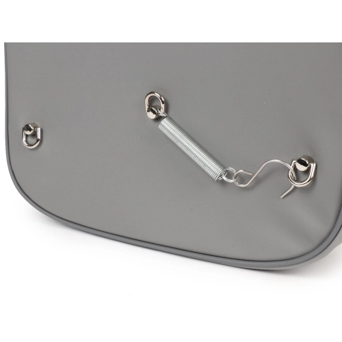 Rear side bag for PIAGGIO CIAO mopeds, grey and green