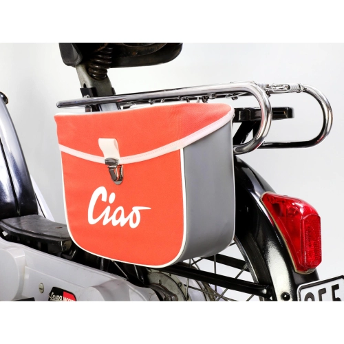 Hecktasche für PIAGGIO CIAO Mopeds, grau und orange