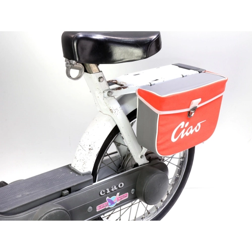Hecktasche für PIAGGIO CIAO Mopeds, grau und orange