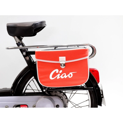 Hecktasche für PIAGGIO CIAO Mopeds, grau und orange