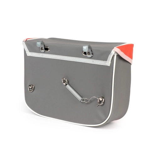 Hecktasche für PIAGGIO CIAO Mopeds, grau und orange