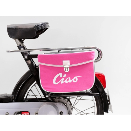 Hecktasche für PIAGGIO CIAO Mopeds, grau und pink