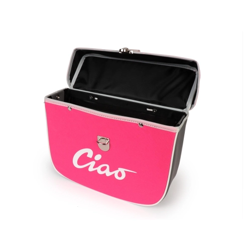 Hecktasche für PIAGGIO CIAO Mopeds, grau und pink