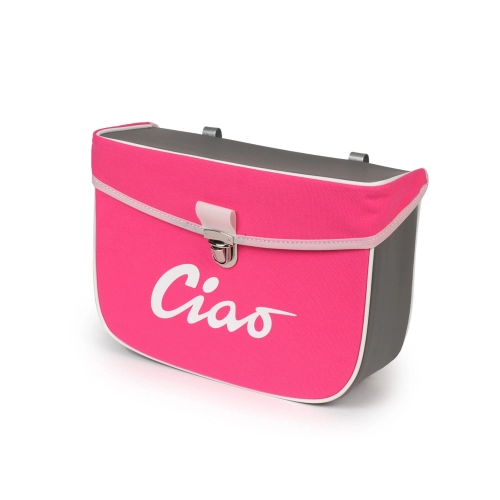 Hecktasche für PIAGGIO CIAO Mopeds, grau und pink