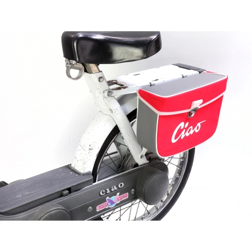 Hecktasche für PIAGGIO CIAO Mopeds, grau und rot
