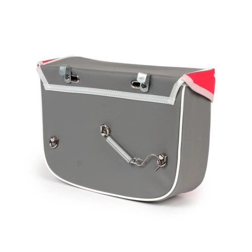 Hecktasche für PIAGGIO CIAO Mopeds, grau und rot