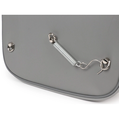 Rear side bag for PIAGGIO CIAO mopeds, grey and turquoise