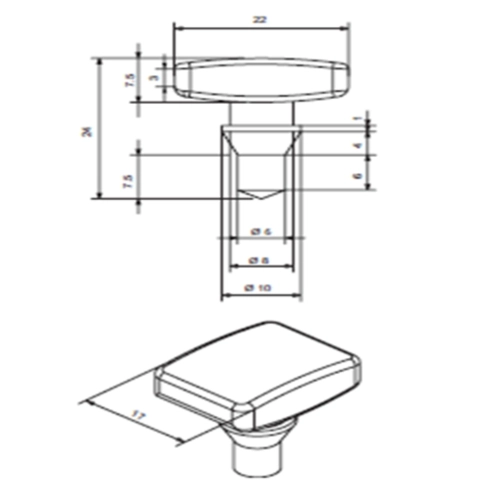 Amortiguador de horquilla delantera para Piaggio CIAO PX SC 17 x 22 mm ro 103699