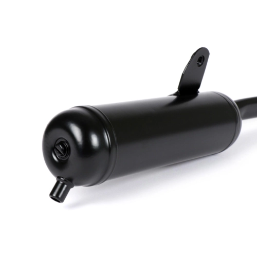 Pot d'échappement TECNO noir chromé pour PIAGGIO 50 CIAO PX SI BRAVO, raccord collecteur Ø 22 mm, référence 165462