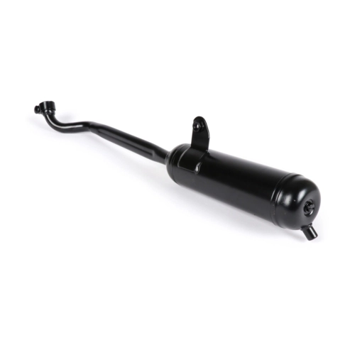 Pot d'échappement TECNO noir chromé pour PIAGGIO 50 CIAO PX SI BRAVO, raccord collecteur Ø 22 mm, référence 165462