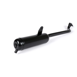 Pot d'échappement TECNO noir chromé pour PIAGGIO 50 CIAO PX SI BRAVO, raccord collecteur Ø 22 mm, référence 165462