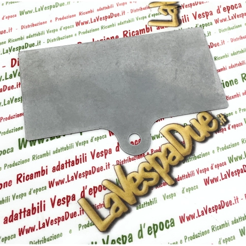Placa de soporte de acero para la placa de matrícula de VESPA MOTORCYCLE CAR, Registro Histórico FMI ASI VESPA CLUB ITALIA, fijación a un orificio del guardabarros.