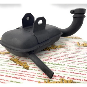 Pot d'échappement pour VESPA P PX PE 80 125 150 ARCOBALENO avec embout aplati ro 419167 417806