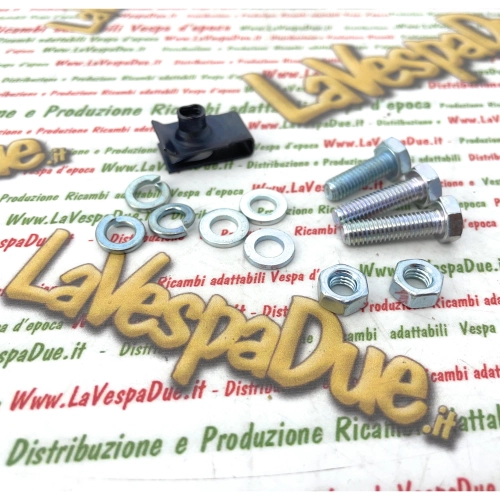 Kit plaque et boulon pour la fixation de la pédale de frein VESPA 50 80 125 150 200 NLR SPECIAL PX PE RALLY SPECIAL PRIMAVERA PX XL