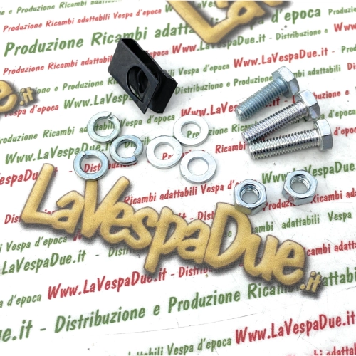Kit plaque et boulon pour la fixation de la pédale de frein VESPA 50 80 125 150 200 NLR SPECIAL PX PE RALLY SPECIAL PRIMAVERA PX XL