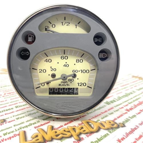 Contachilometri LVDUE VESPA PX PE MY MILLENNIUM 125 150 200 120 km/h 80 mph contamiglia adat. r.o. 583074 Arcobaleno