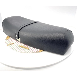 Asiento biplaza negro para VESPA PX 125 150 200 E ARCOBALENO, base de plástico con cerradura.
