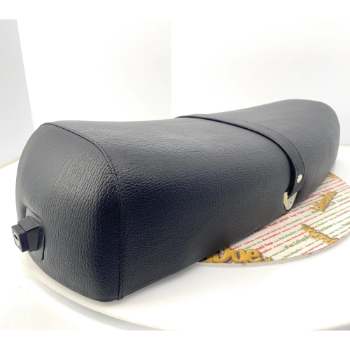 Asiento biplaza negro para VESPA PX 125 150 200 E ARCOBALENO, base de plástico con cerradura.