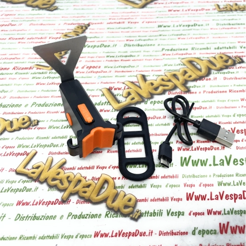 Triangle lumineux de secours rechargeable haute luminosité avec différents modes de signalisation pour VESPA APE LAMBRETTA