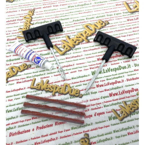 Kit de réparation de pneus tubeless pour voitures, camions, tracteurs, Vespas, Ape Lambrettas, scooters, vélos, motos