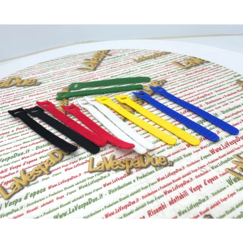 Kit de 12 sangles Velcro en nylon 12 x 125 mm pour diverses applications sur VESPA APE et LAMBRETTA