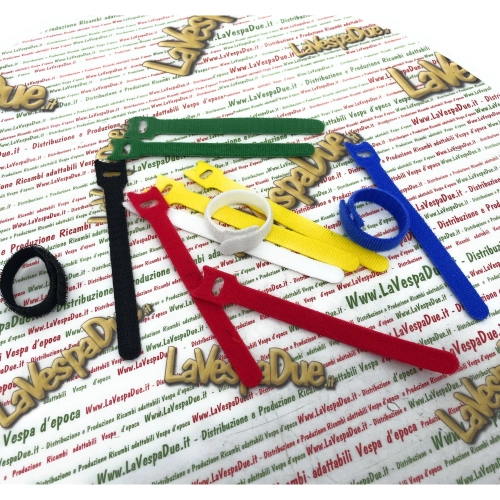 Kit de 12 sangles Velcro en nylon 12 x 125 mm pour diverses applications sur VESPA APE et LAMBRETTA