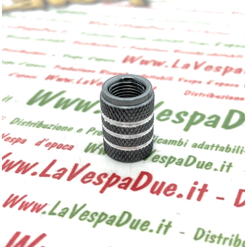 Dunkelgraue Ventilkappe für Schläuche und Tubeless-Felgen für VESPA APE und LAMBRETTA