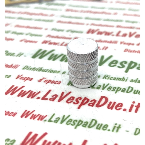 Ventilkappe aus grauem Aluminium für Schläuche und Tubeless-Felgen für VESPA APE und LAMBRETTA