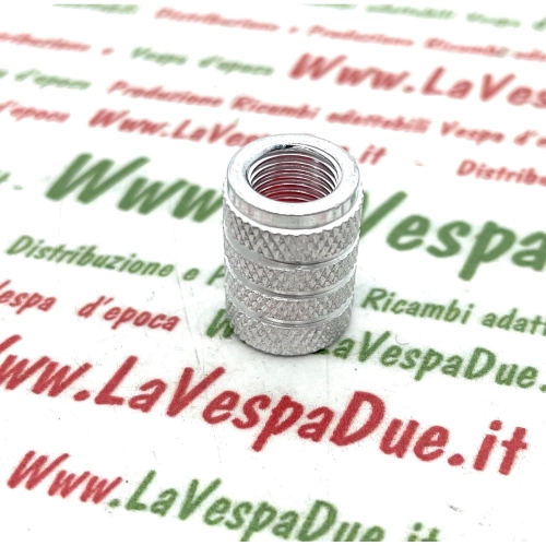 Ventilkappe aus grauem Aluminium für Schläuche und Tubeless-Felgen für VESPA APE und LAMBRETTA