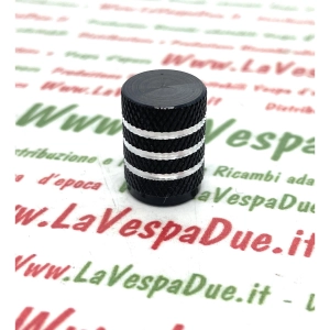 Schwarze Ventilkappe für Schläuche und Tubeless-Felgen für VESPA APE und LAMBRETTA