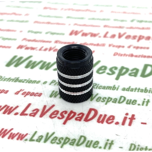 Schwarze Ventilkappe für Schläuche und Tubeless-Felgen für VESPA APE und LAMBRETTA