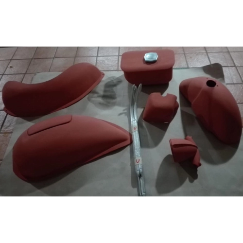 KIT de chapa metálica con guardabarros, capós, depósito, manillar y tapa para VESPA 125 U VU1T Utility año 1953
