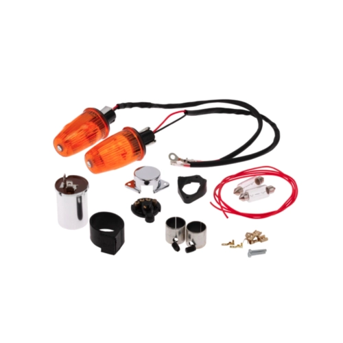 Komplettes Set 6-Volt-Lenkerblinker für VESPA 50 125 150 160 180 200 PRIMAVERA ET3 VNB VBB TS SPRINT SUPER GS GL SS