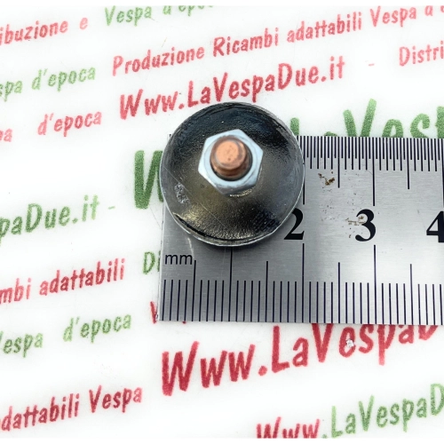 Chromed Hole Closing Stud, 20mm in diameter, for VESPA, APE, and LAMBRETTA