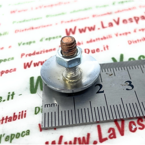 Chromed Hole Closing Stud, 20mm in diameter, for VESPA, APE, and LAMBRETTA