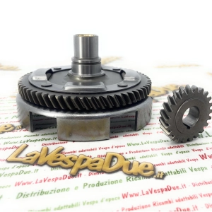 Kupplungsglocke mit schrägverzahnten Zähnen Z 22-63 aus Eisen für VESPA NLR SPECIAL ET3 50 90 Paar Primärantrieb ro 099406
