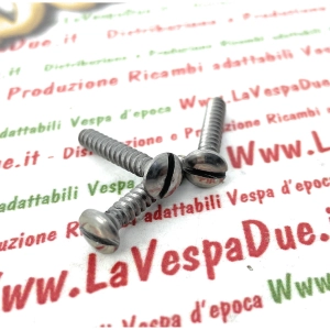Selbstschneidende Schraube 3,5 x 22 mm zur Befestigung von Spitzen, Leisten und Trittbrettern für VESPA 98 125 150 V1T A V30T VM VN VL VB1 GS VS1 A VS5T, Schlitzkopf aus Edelstahl