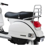 Verchromter Gepäckträger hinten für VESPA 125 150 200 PX PE ARCOBALENO PIAGGIO Typ ro 673718, passend für Modelle mit und ohne Scheibenbremse