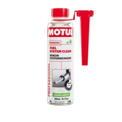 Aditivo para gasolina MOTUL FUEL SYSTEM CLEAN AUTO PRO. Fortalece válvulas, carburadores, inyectores y cámaras de combustión.