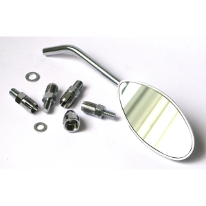 Rétroviseur ovale rabattable droit/droit pour Vespa, compatible avec tous les modèles.
