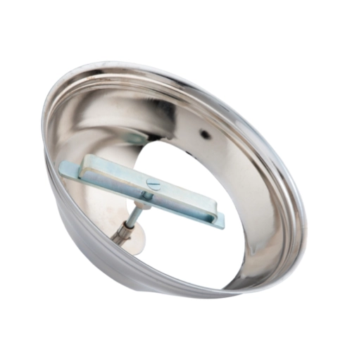 Cubierta del ventilador cromada, cubierta del volante VESPA 125 V1T a V15T V30T a V33T HOFFMANN en acero inoxidable, faro delantero bajo tipo ULMA