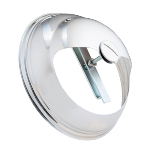 Cubierta del ventilador cromada, cubierta del volante VESPA 125 V1T a V15T V30T a V33T HOFFMANN en acero inoxidable, faro delantero bajo tipo ULMA