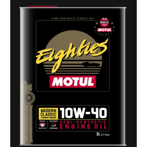 MOTUL CLASSIC EIGHTIES 10W-40 Motor- und Getriebeöl im 2-Liter-Eisenkanister für VESPA Modern Classic & Youngtimer der 70er, 80er und 90er Jahre mit 4-Takt-Motoren