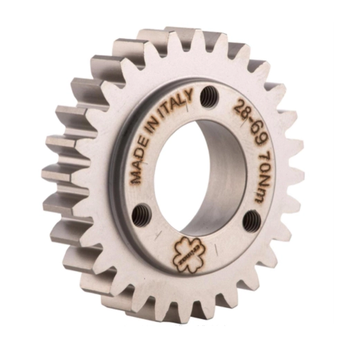 Piñón primario CRIMAZ de 28 dientes para VESPA 50 90 125 NLR SPECIAL PRIMAVERA ET3 PK S XL XL2 Ø 39,8 mm dientes rectos para primario 27/69 con cono