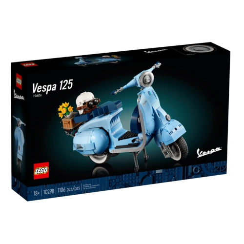 Modelo LEGO VESPA 125, Set de construcción de ladrillos, Modelo para adultos, Réplica de Piaggio de los años 60, Idea de regalo creativa, Pasatiempo relajante, 10298