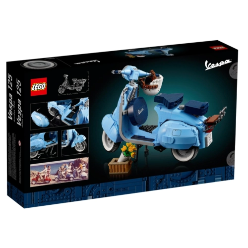 Modelo LEGO VESPA 125, Set de construcción de ladrillos, Modelo para adultos, Réplica de Piaggio de los años 60, Idea de regalo creativa, Pasatiempo relajante, 10298